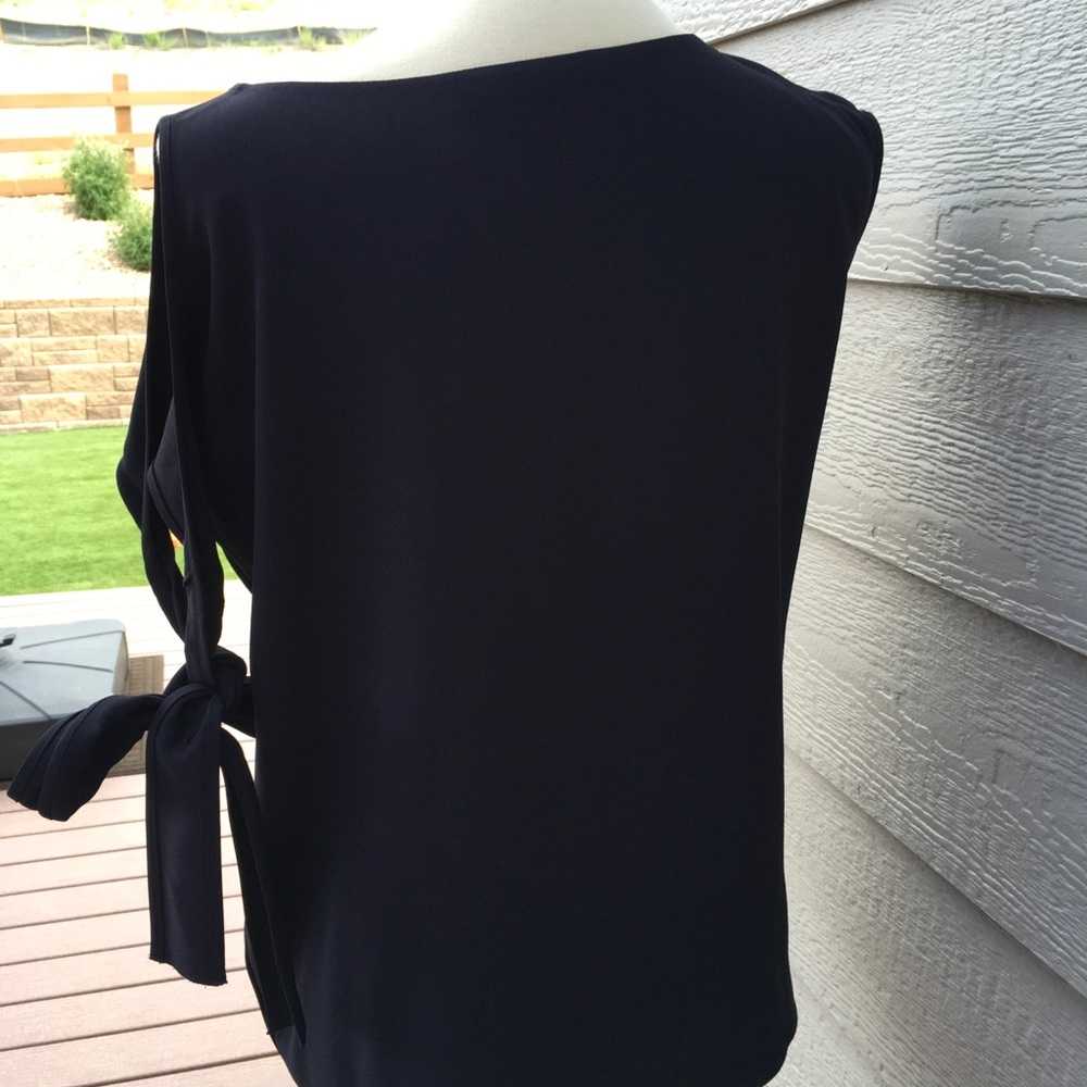 Helmut Lang black asymmetrical draped top - Picture 5 of 6